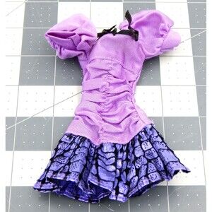 Mattel Barbie City Lights Fashions 664 Purple Doll Outfit Dress Only 1991